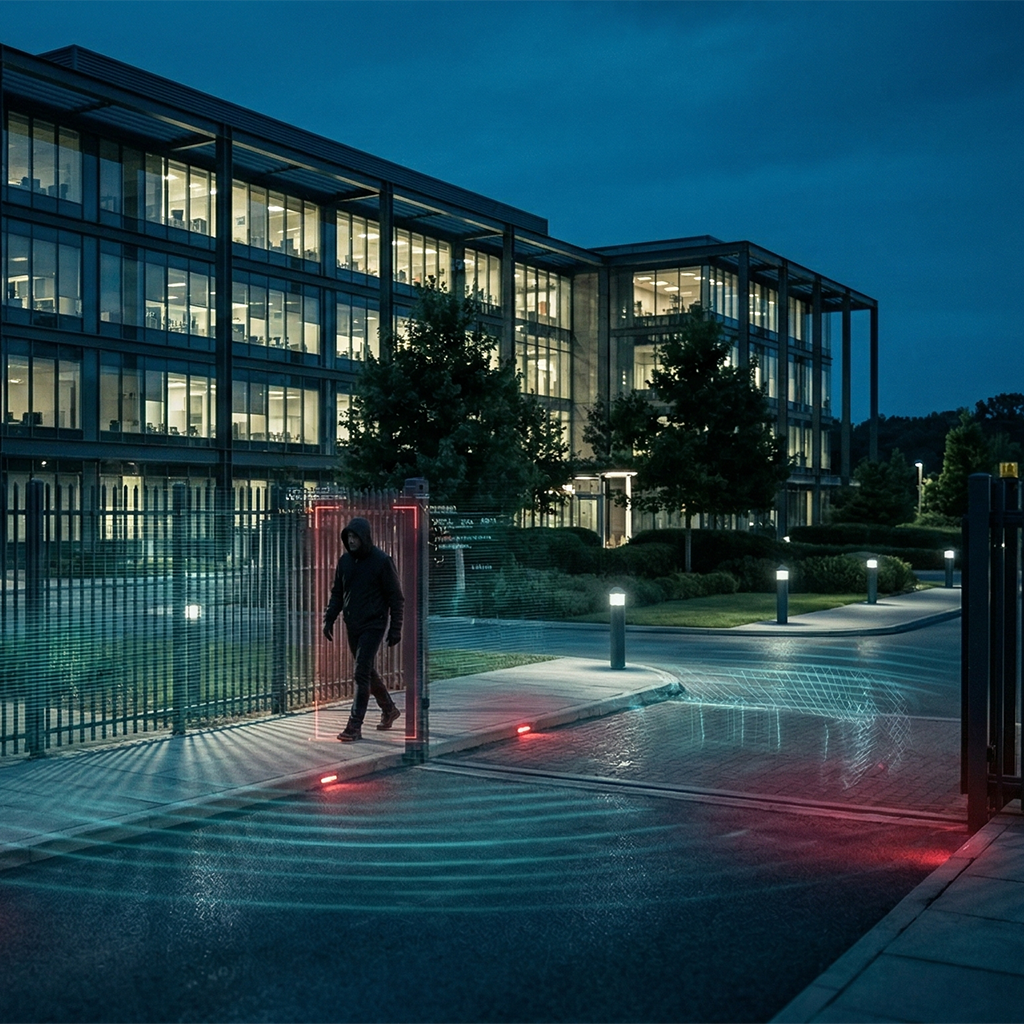 Dissuasão visual e sonora proativa