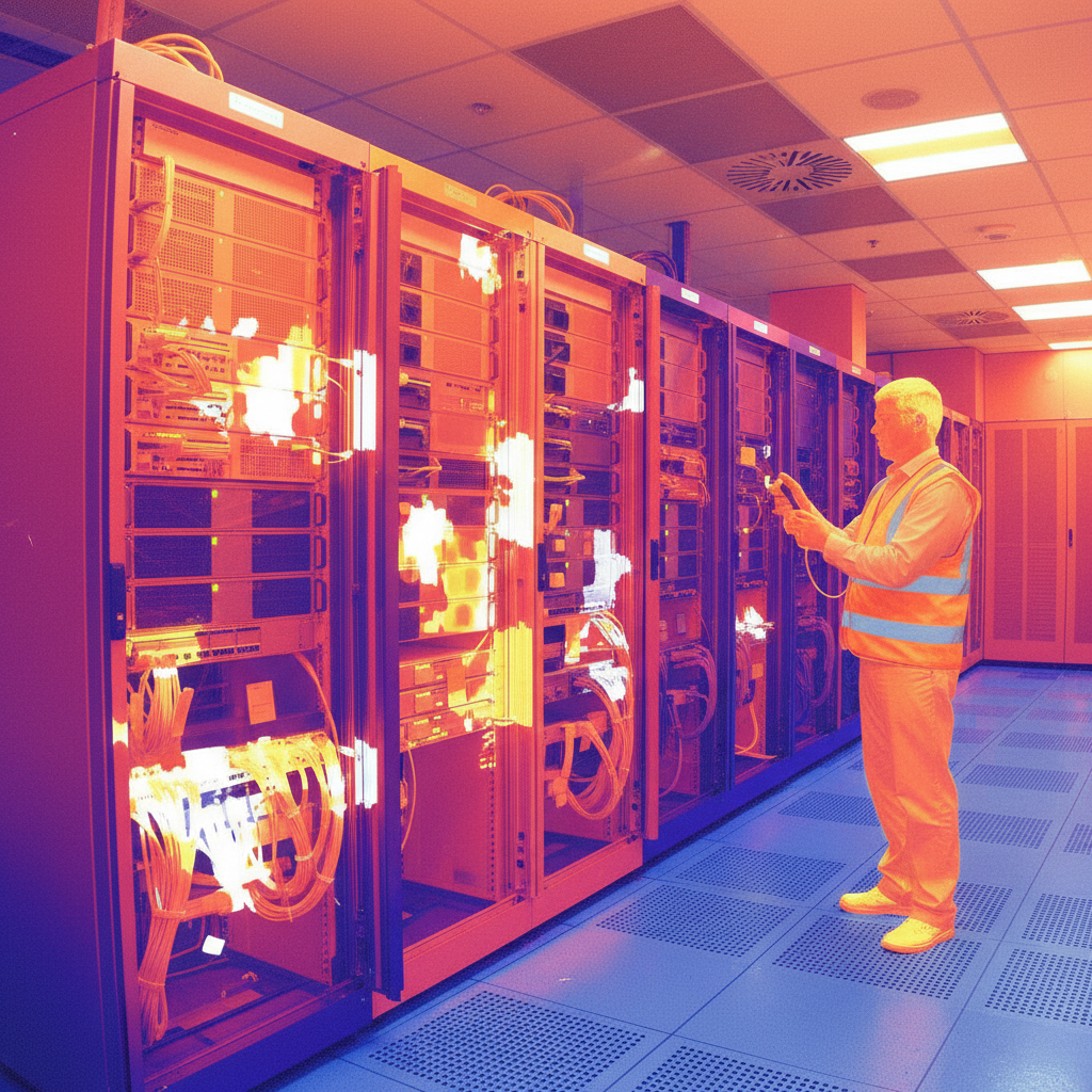 Imagem térmica para monitoramento preciso de temperatura no data center