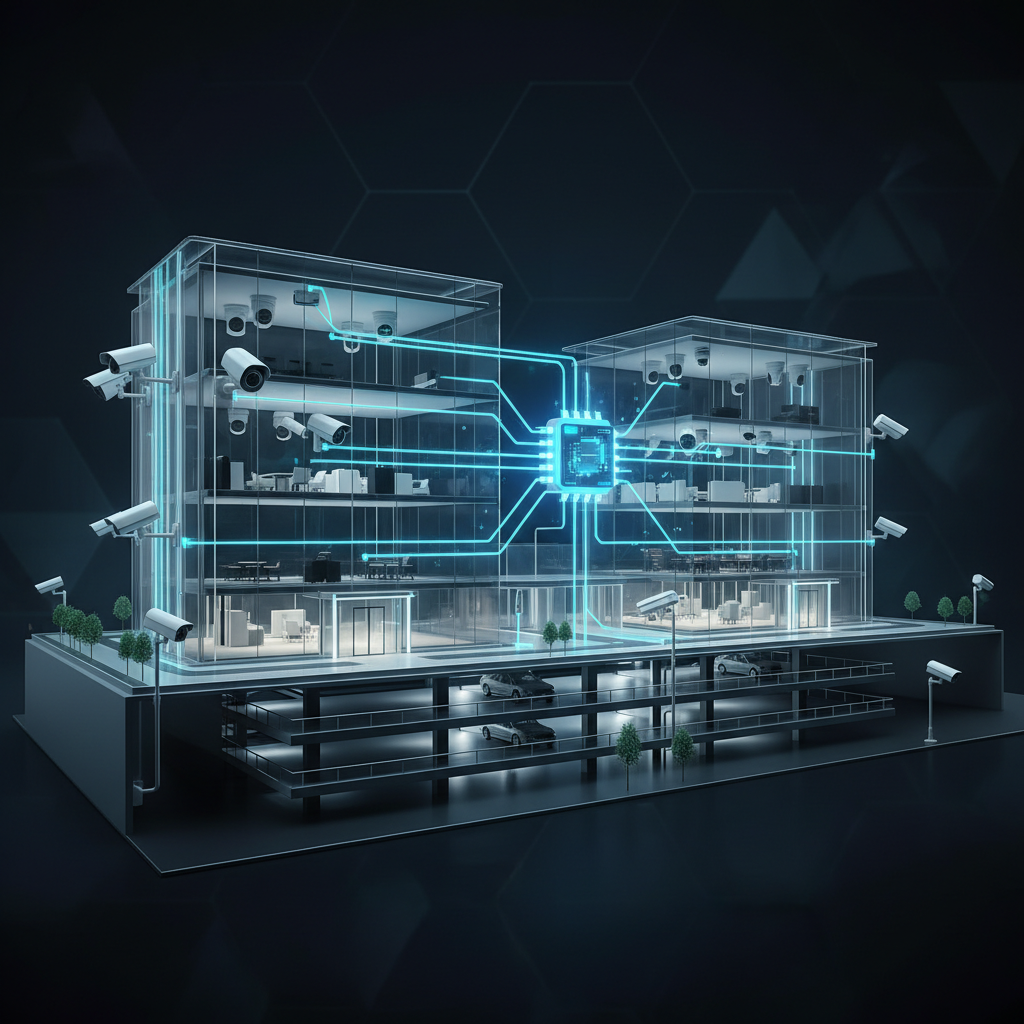 Topologia do sistema para edifício inteligente