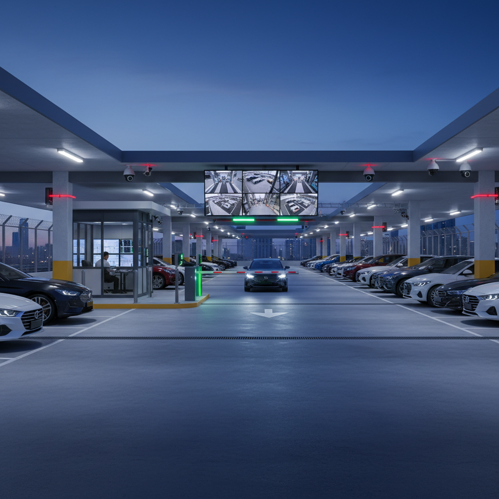 Monitoramento em tempo real e proteção de segurança no estacionamento