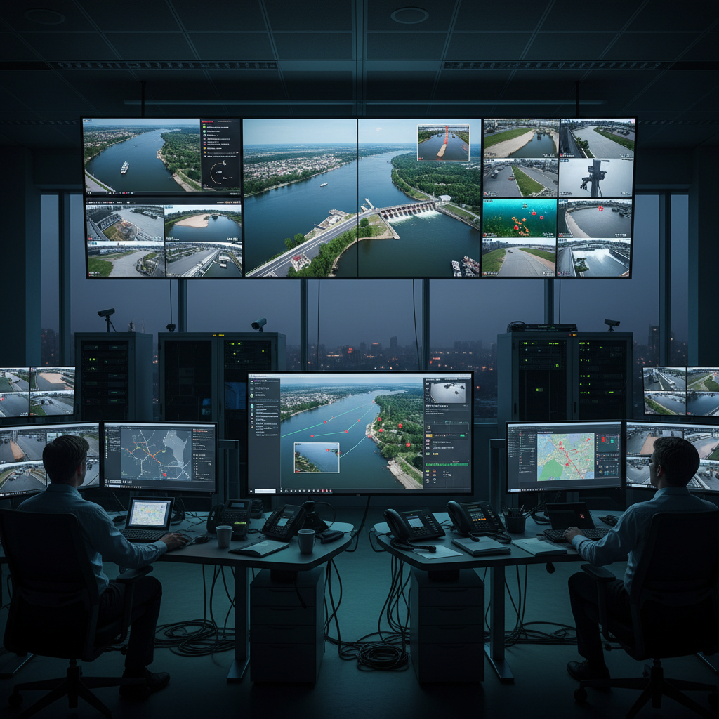 Videomonitoramento em tempo real de área fluvial