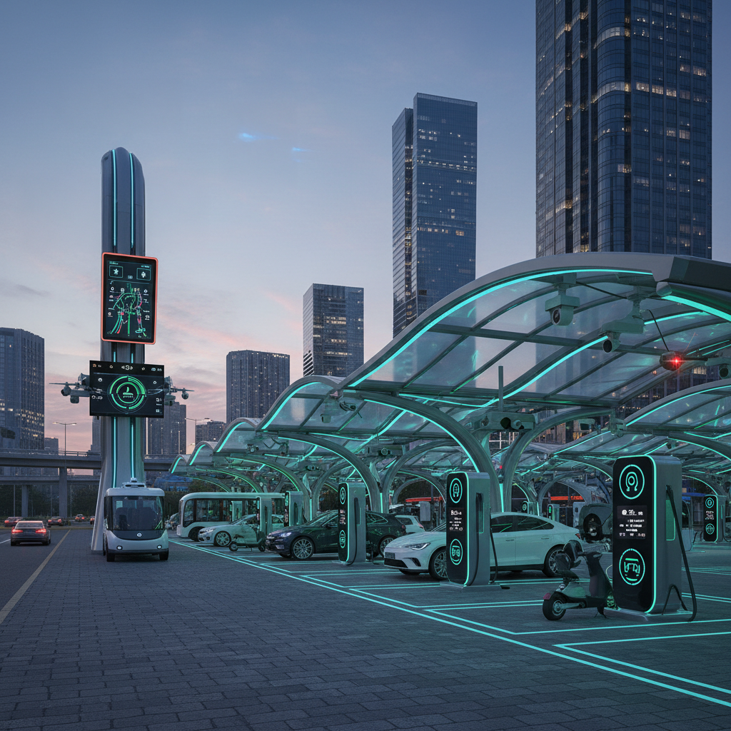 Opção de estação de recarga para múltiplas vagas