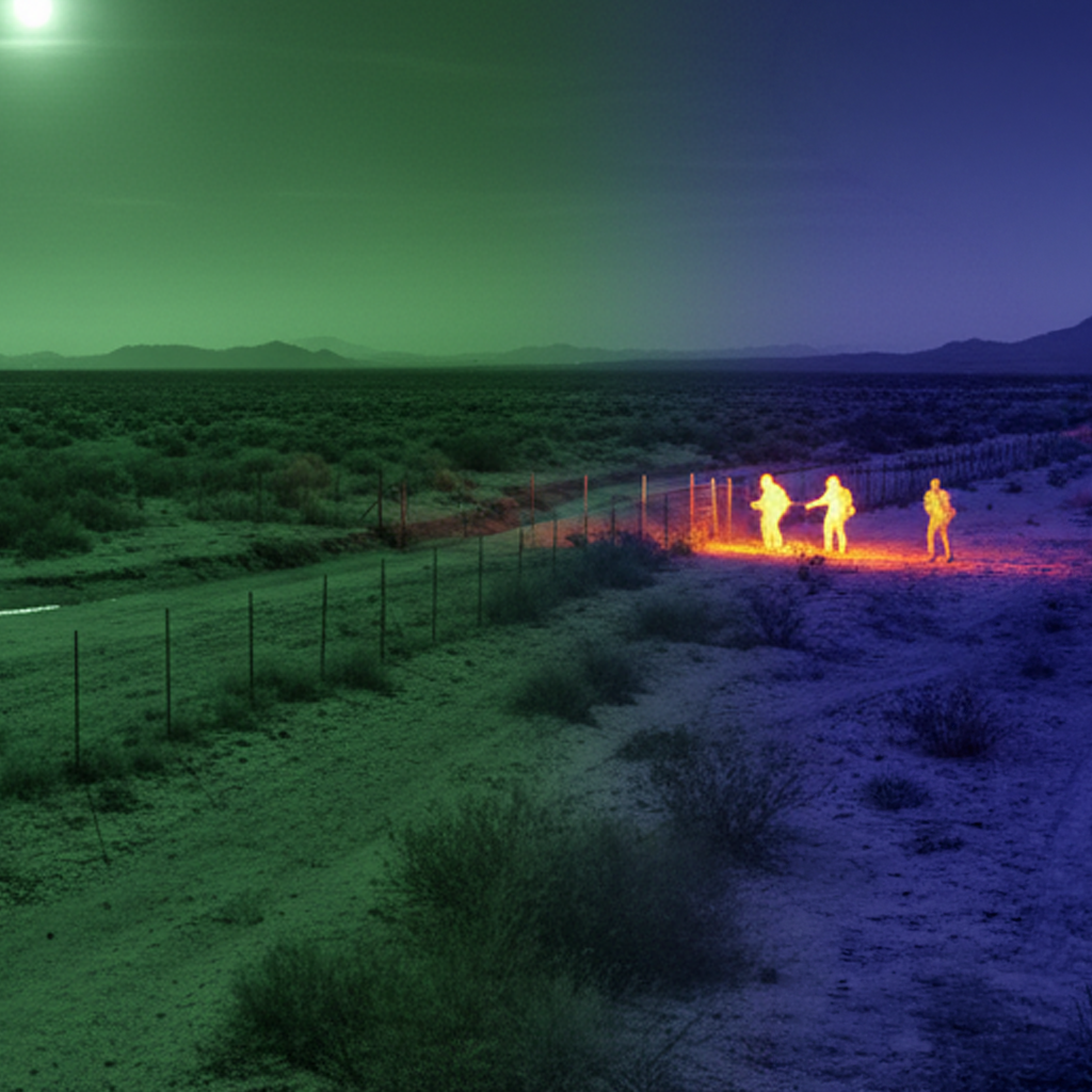 Visão noturna com imagem térmica